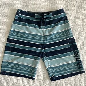 Hurley Men's Striped Swim Shorts - Blue